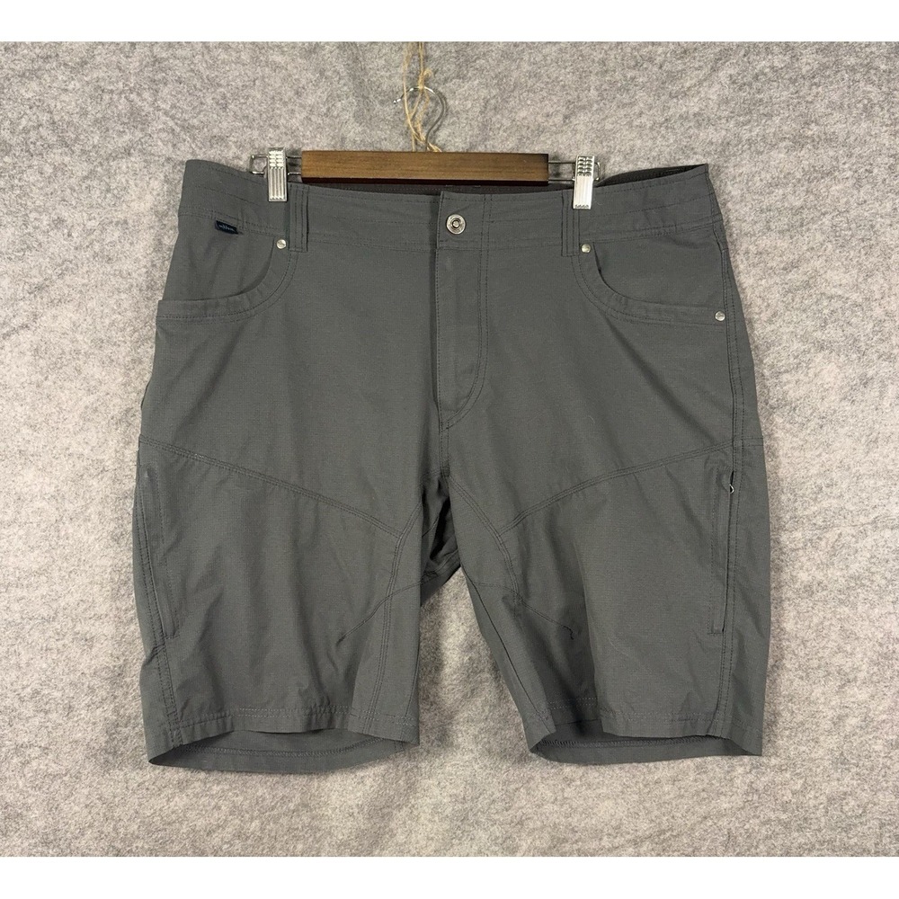 KUHL Silencr Shorts Mens 38 Gray High Stretch Water Resistant Hiking Outdoors